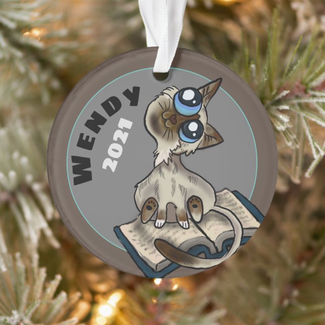 Estudio útil Ornamento Personalizado de gatos (Árbol)