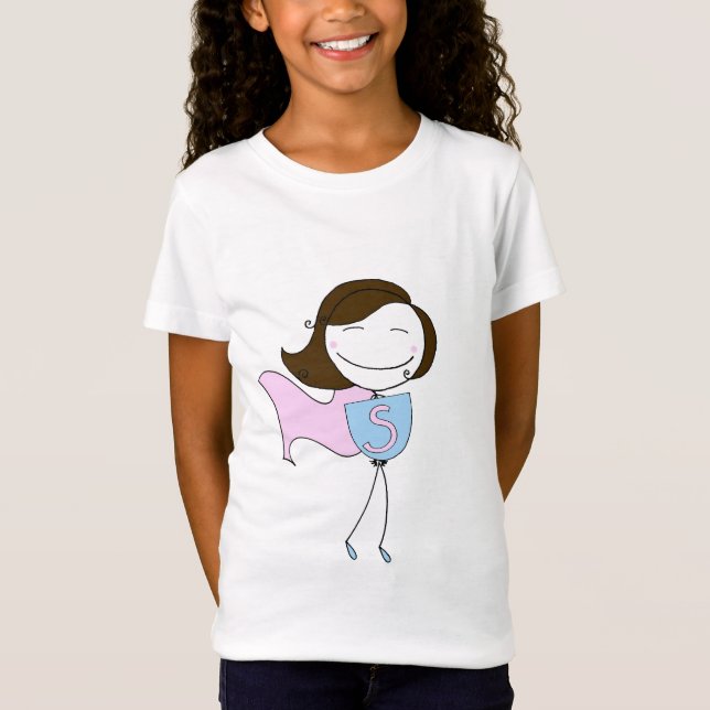 Estupendo, camiseta del chica (pelo marrón) (Anverso)