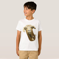 estúpida Cabra Cara Granja Animal Arte Camiseta