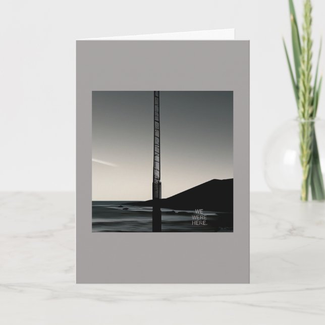 Estuvimos aquí con la tarjeta de saludo (Anverso)