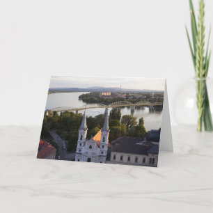 Esztergom Hungría tarjeta en blanco