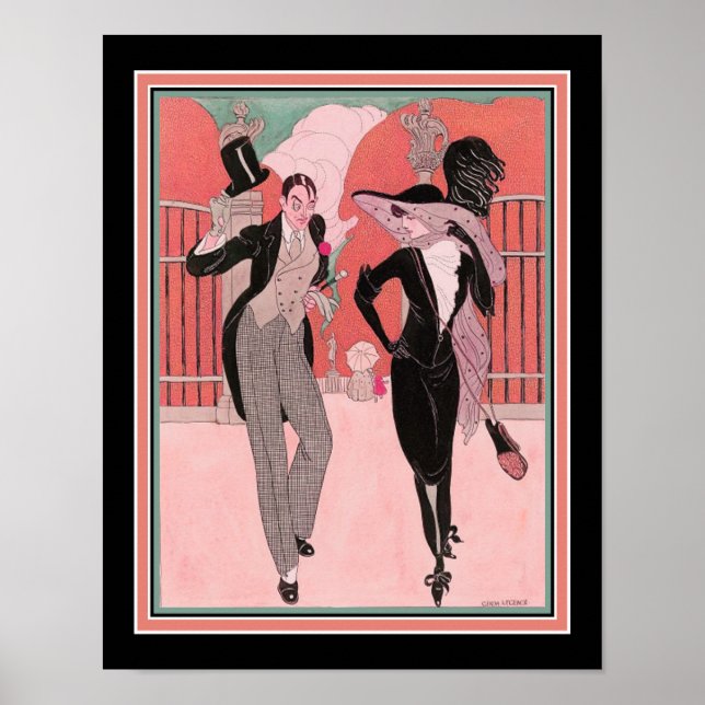 "Et Elegant Par" Impresión Art Deco de los años 20 (Frente)