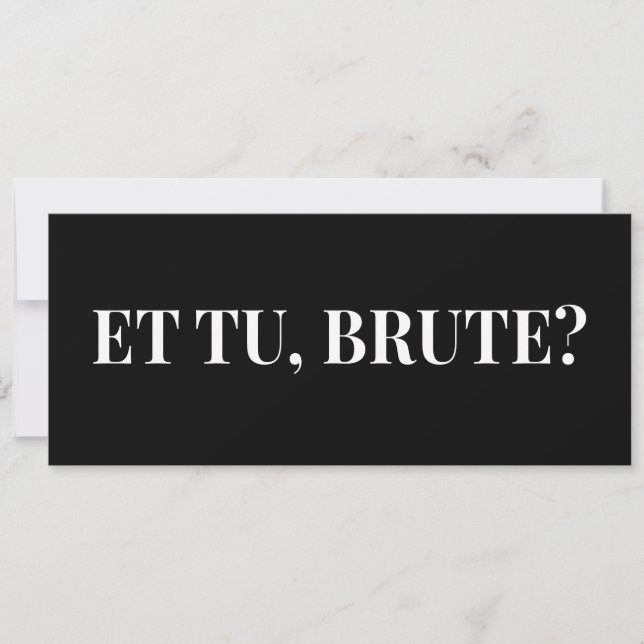 ¿Et Tu, Brute? Julio César III de Shakespeare (Anverso)