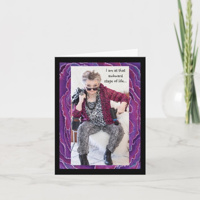 Etapa humorística incómoda de la tarjeta de vida (Anverso)