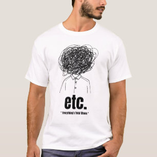 "etc." Camiseta divertida con cita