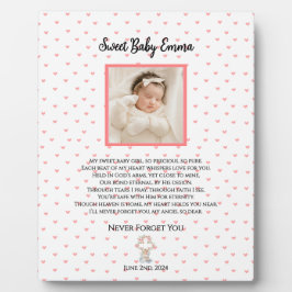 Eterna Placa Personalizada Memorial Heart-Baby
