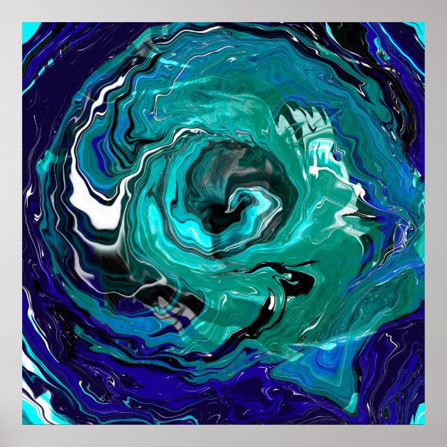 Eternidad azul | Arte abstracto (Frente)