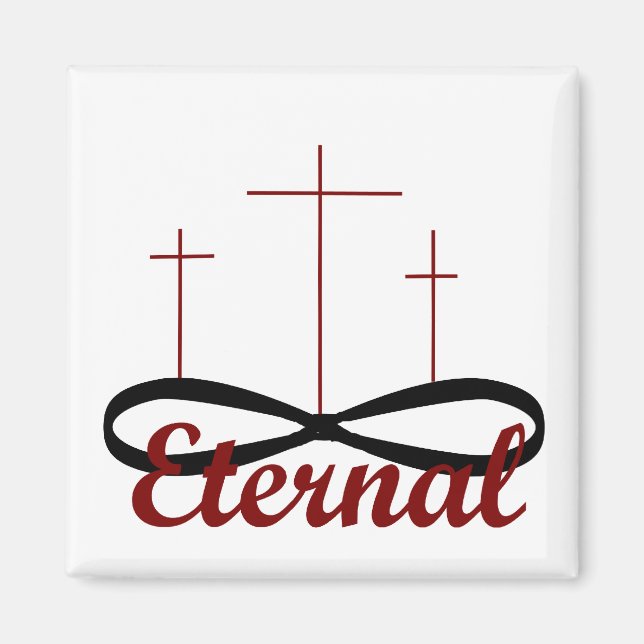 Eterno tres cruces imán (Frente)