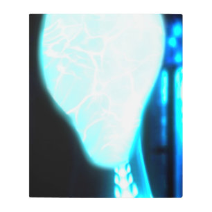 Ether azul cósmico Alien arte mural Metalizado