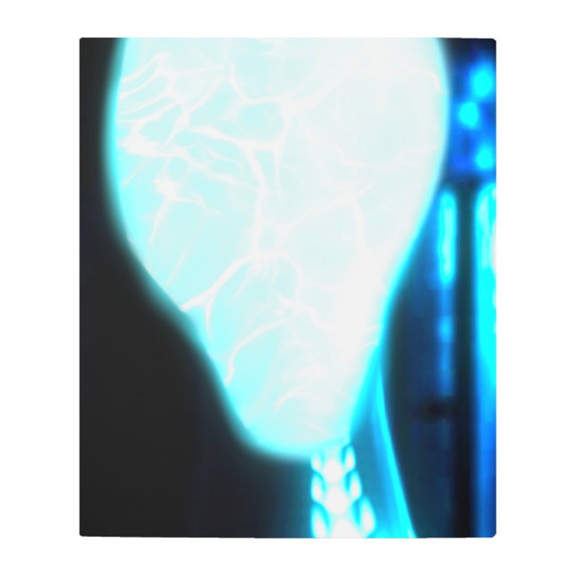 Ether azul cósmico Alien arte mural Metalizado (Anverso)