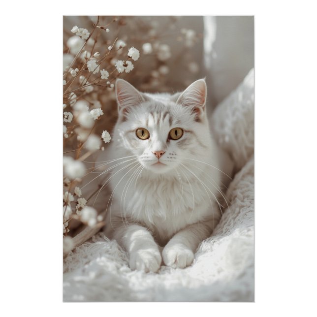 Ethereal Feline Serenity Poster (Anverso)