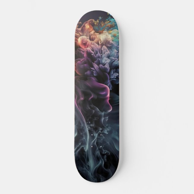 Ethereal Galaxy Art Skateboard (Anverso)