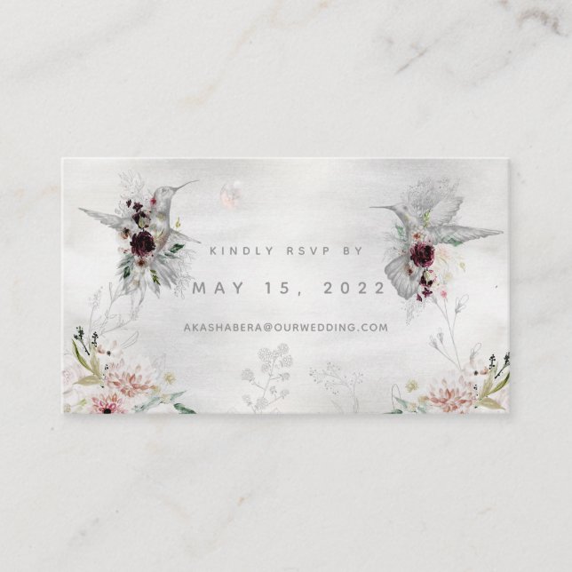Ethereal Love Boda Tarjeta RSVP en línea (Anverso)