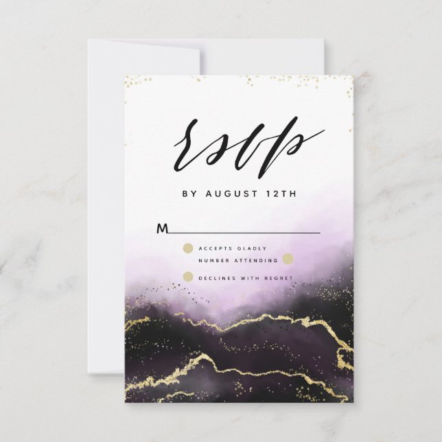 Ethereal Mist Ombre Amethyst Gilded Moody RSVP (Anverso)