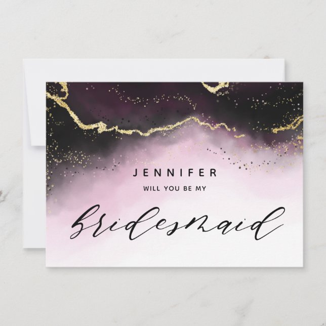 Ethereal Mist Ombre Wine Moody Bridesmaid Propuest (Anverso)