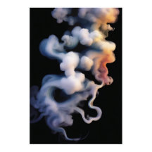 Ethereal Mystical Smoke Resumen Poster de arte