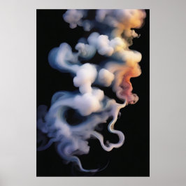 Ethereal Mystical Smoke Resumen Poster de arte