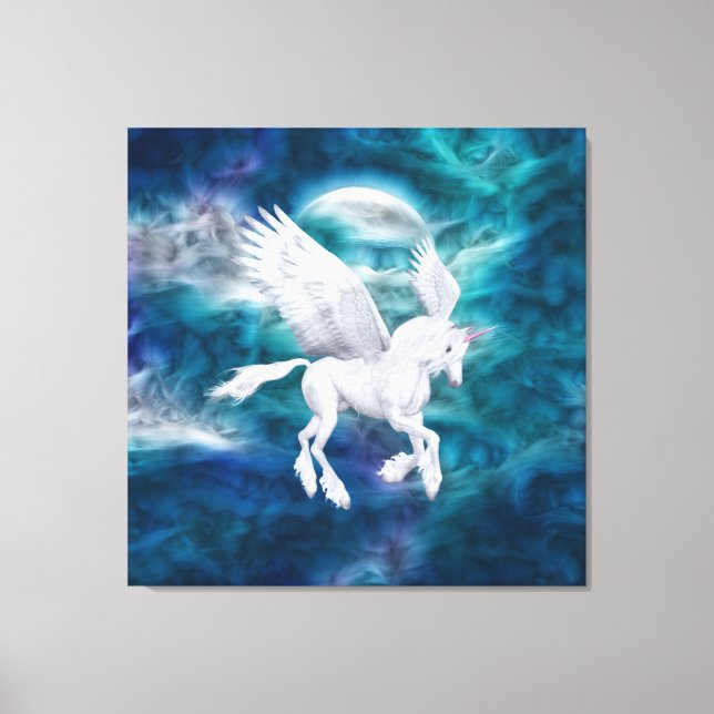 Ethereal Pegasus Unicorn Lienzo envuelto (Anverso)