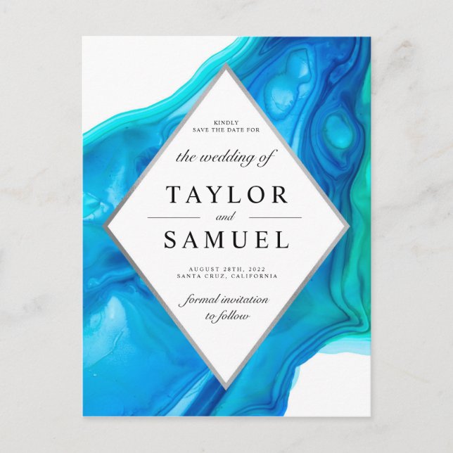 Ethereal Wave Beach Island salva la tarjeta postal (Anverso)