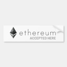 Ethereum aceptado aquí Decal Pegatina de ventana