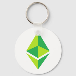 Ethereum ETH Logo Verde Llavero Básico