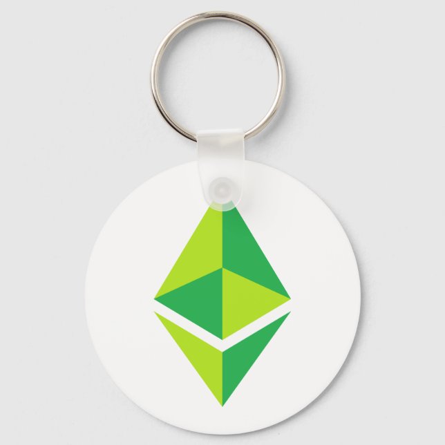 Ethereum ETH Logo Verde | Llavero Básico (Anverso)