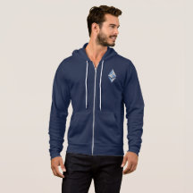 Ethereum sudadera con capucha gris y azul de ETH