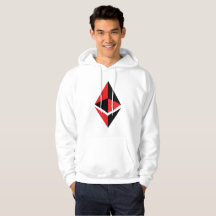 Ethereum sudadera con capucha negra y roja de ETH