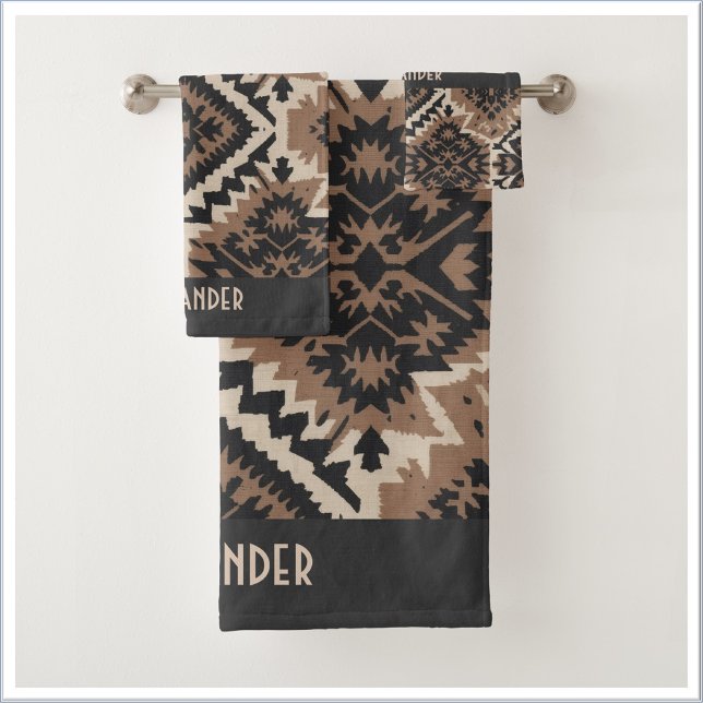 Ethnic Tribal Mudcloth Black & Tan (Subido por el creador)