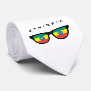 Etiopia Shades personalizado de texto y corbata de