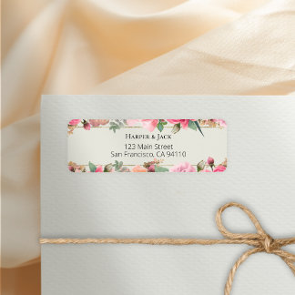 Etiqueta Е legendario Boda de oro de las rosas rojas rosada