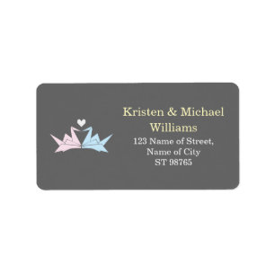 Etiqueta 1000 Boda de grúas de papel colgante (gris)