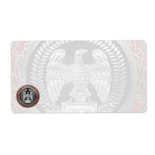 Etiqueta [100] Águila imperial romana plateada