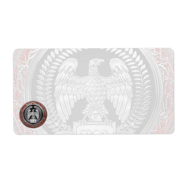Etiqueta [100] Águila imperial romana plateada (Frente)