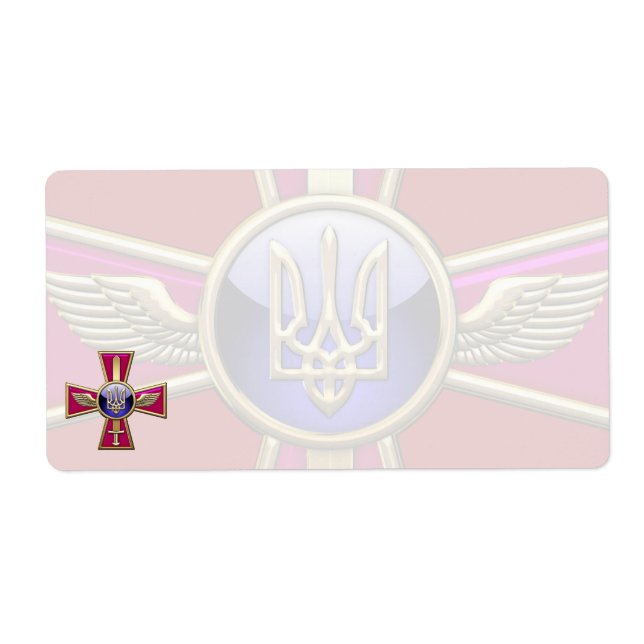 Etiqueta [100] Emblema de la Fuerza Aérea Ucraniana (Frente)