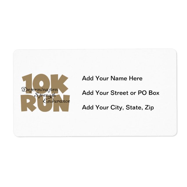 Etiqueta 10K Run Tan Sports Running (Frente)