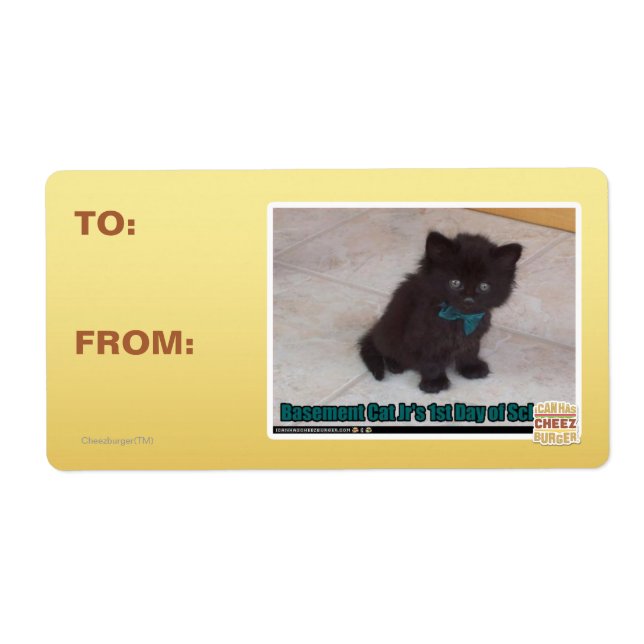 Etiqueta 1.ª jornada escolar (Frente)