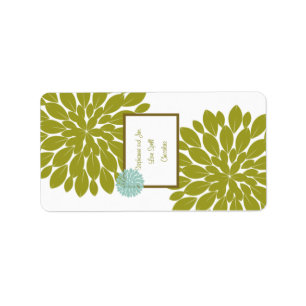 Etiqueta 1.25"x2.75" Burst floral miniatura de Hersheys