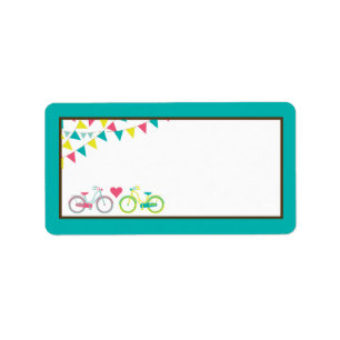 Etiqueta 1.25"x2.75" Dirección de correo Amantes Bicicleta
