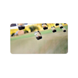 Etiqueta 1.25"x2.75" Dirección de correo Mason Jar Candle H