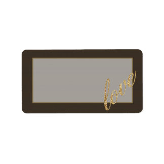 Etiqueta 1.25"x2.75" Dirección de correo Relieve metalizado