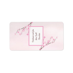Etiqueta 1.25"x2.75" Hersheys en miniatura de flores de cer