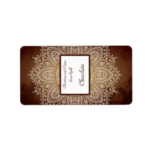 Etiqueta 1.25"x2.75" Hersheys Marrón marroquí profundo