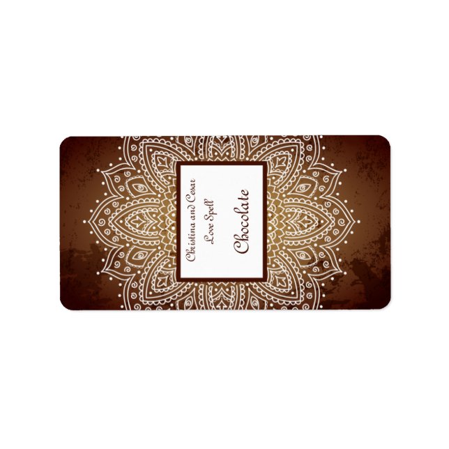 Etiqueta 1.25"x2.75" Hersheys Marrón marroquí profundo (Frente)