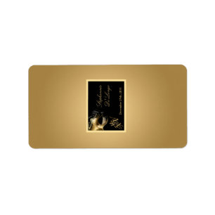 Etiqueta 1.25"x2.75" Miniatura de Hershey Mis XV Oro