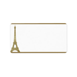 Etiqueta 1,25" x 2,75" Dirección de correo Vintage París