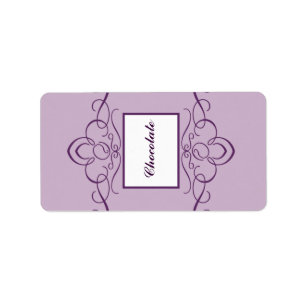 Etiqueta 1.25" x 2.75" Hershey's Royal Purple Crown/Swirls