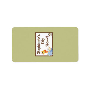 Etiqueta 1.25" x 2.75" Juega en la jungla en miniatura de H
