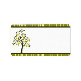 Etiqueta 1,25" x 2,75" Str verde de envío de la fruta de l