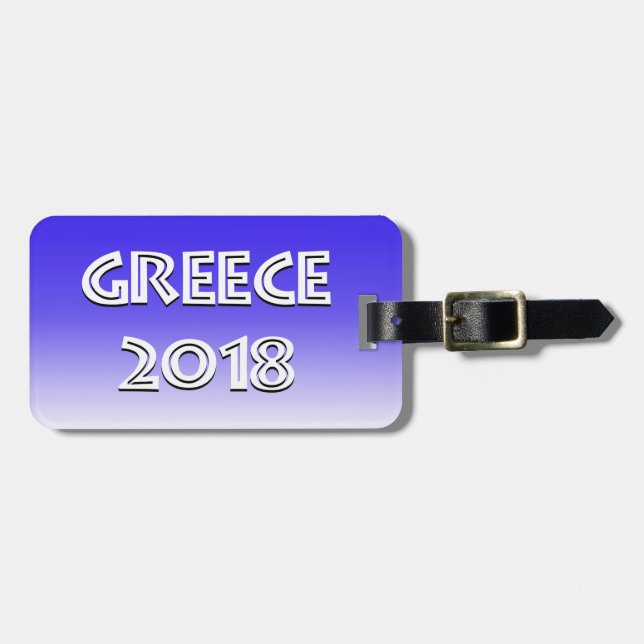 Etiqueta 2018 del equipaje de Grecia (Frente Horizontal)